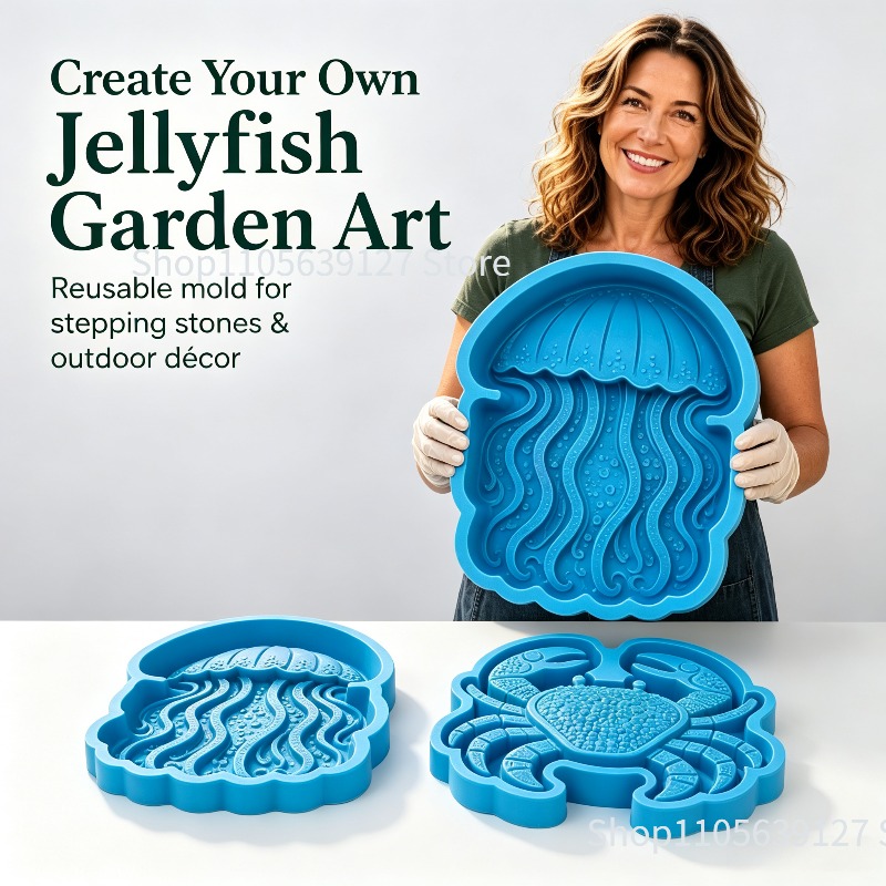 Silicone Mold Ocean - Reusable Ocean Theme Garden Art Mold.DIY