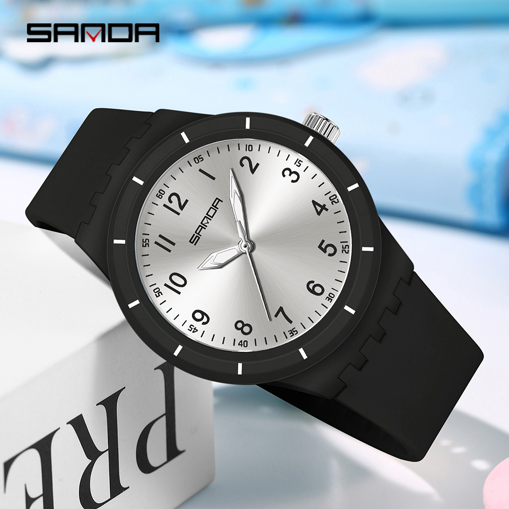 Resin Art Underwater - SANDA 9075 New Student quartz watch