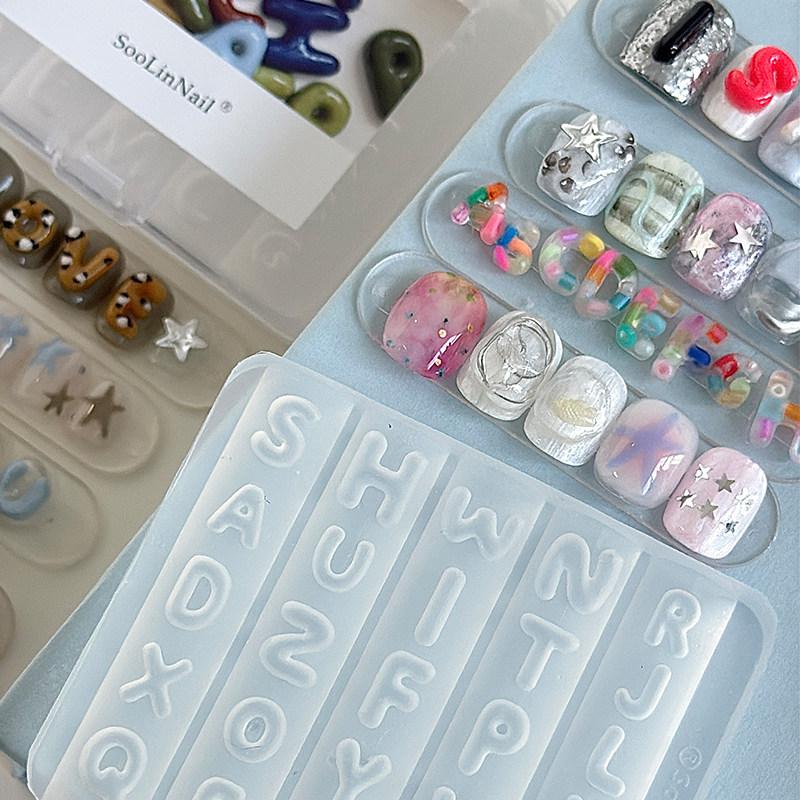 Silicone Alphabet Nail Art Mol - Resin Art Templates Free review and price