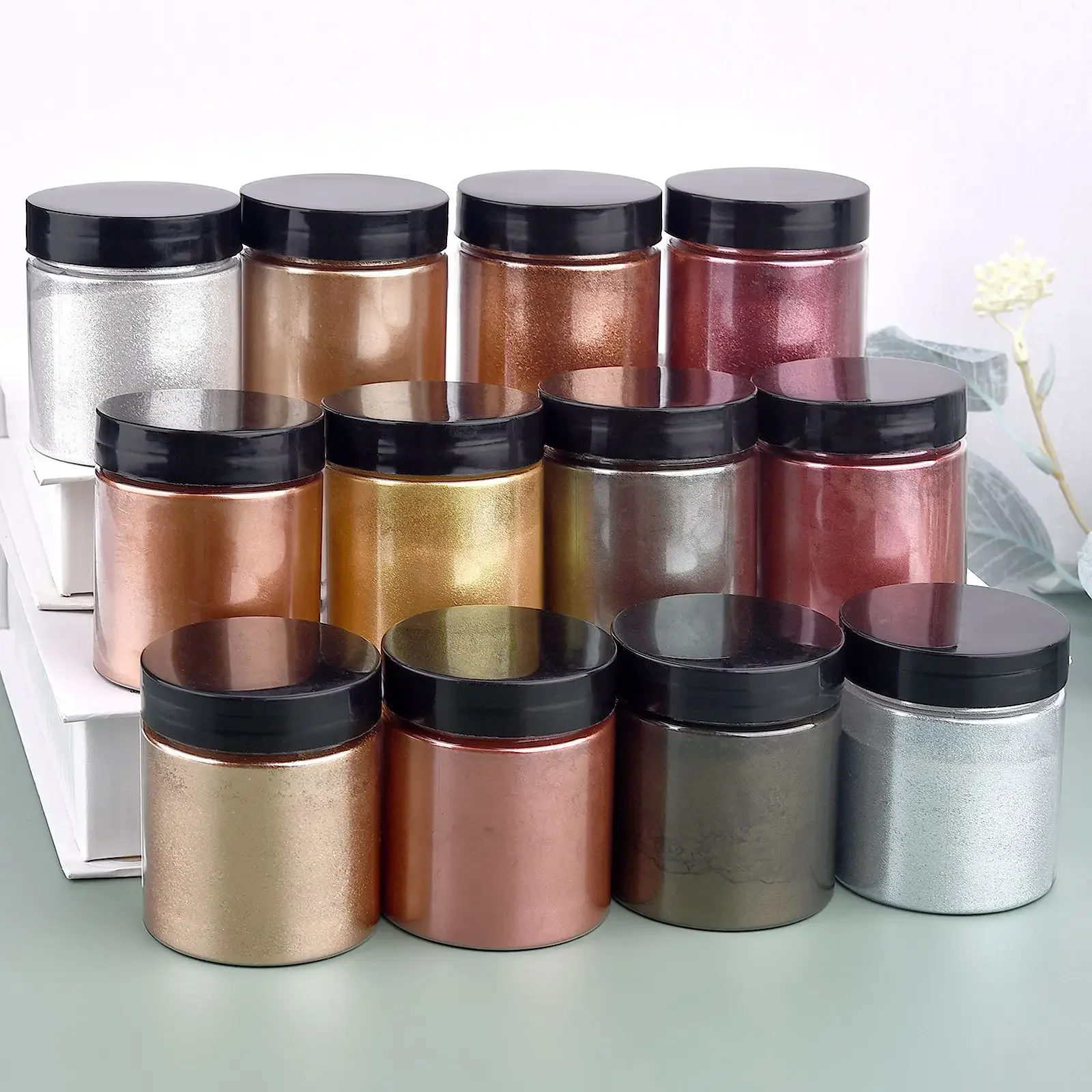 50g/Bottle Metallic Glitter Po - Resin Color Paste review and price