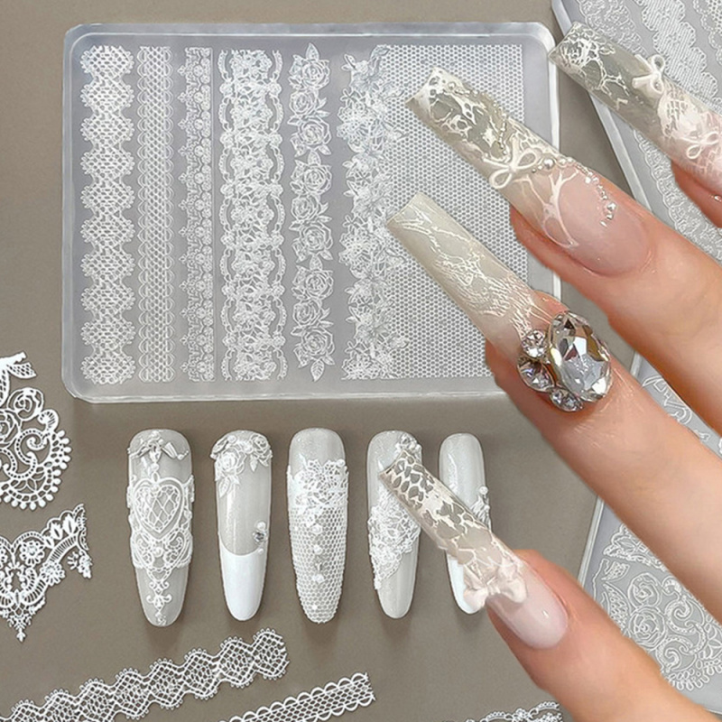 1pc Lace 3D Silicone Nail Mold - Resin Art Templates Free review and price