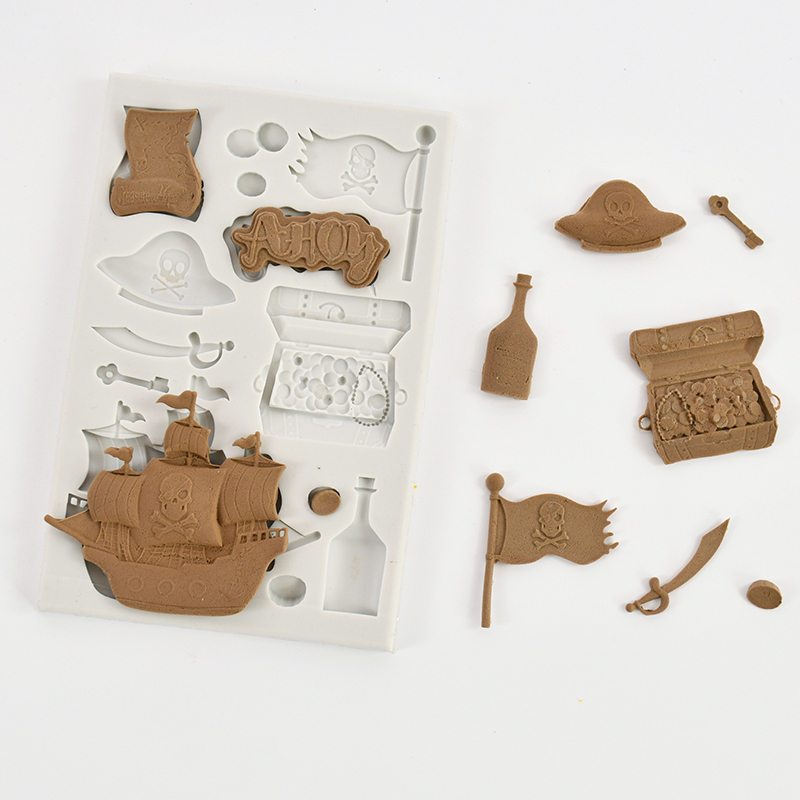 Skull Pirate Ship Silicone Cho - Silicone Mold Ocean review and price