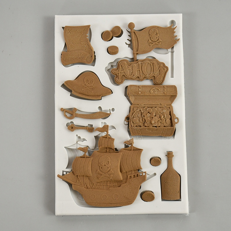 Skull Pirate Ship Silicone Cho - Silicone Mold Ocean review and price