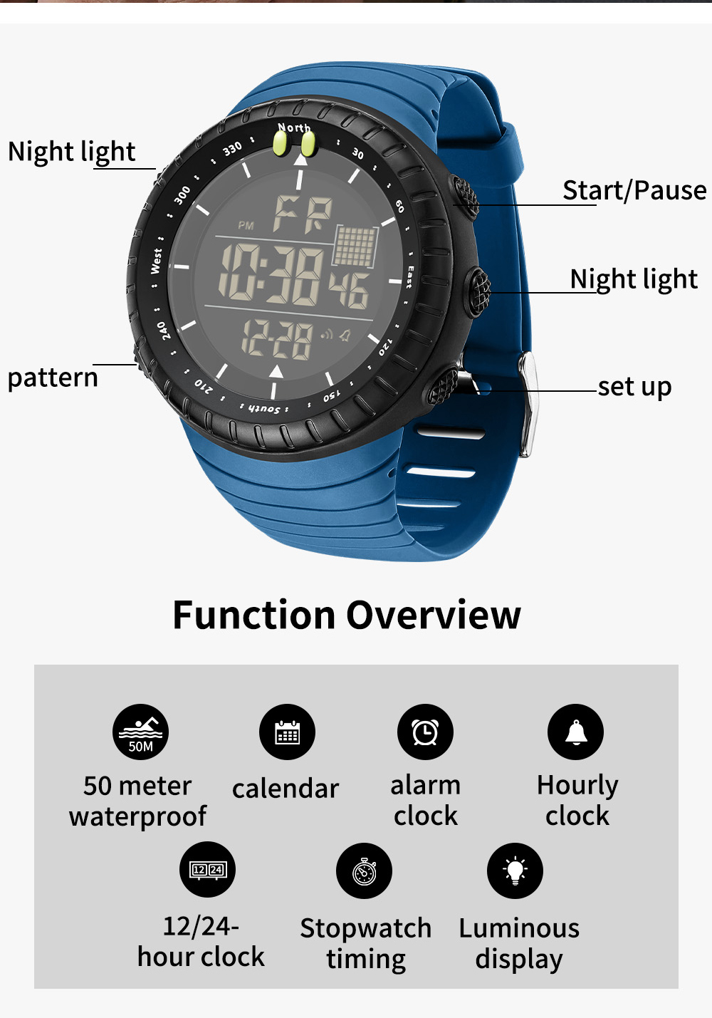SANDA New 6256 Men's Electroni - Resin Art Underwater review and price