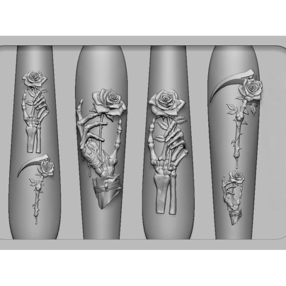 2Pcs Set Dark Rose Skull Silic - Resin Art Templates Free review and price