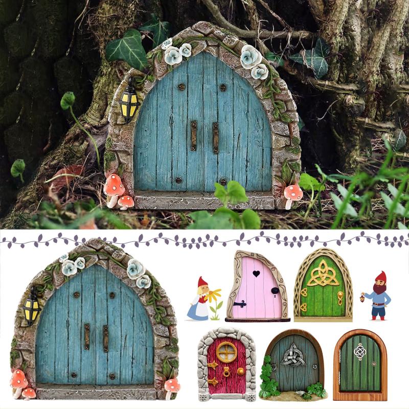Elf Fairy Door Miniature Garde - Resin Art With Wood review and price