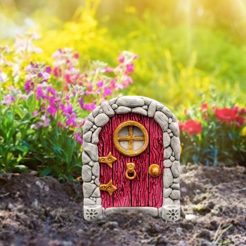 Elf Fairy Door Miniature Garde - Resin Art With Wood review and price