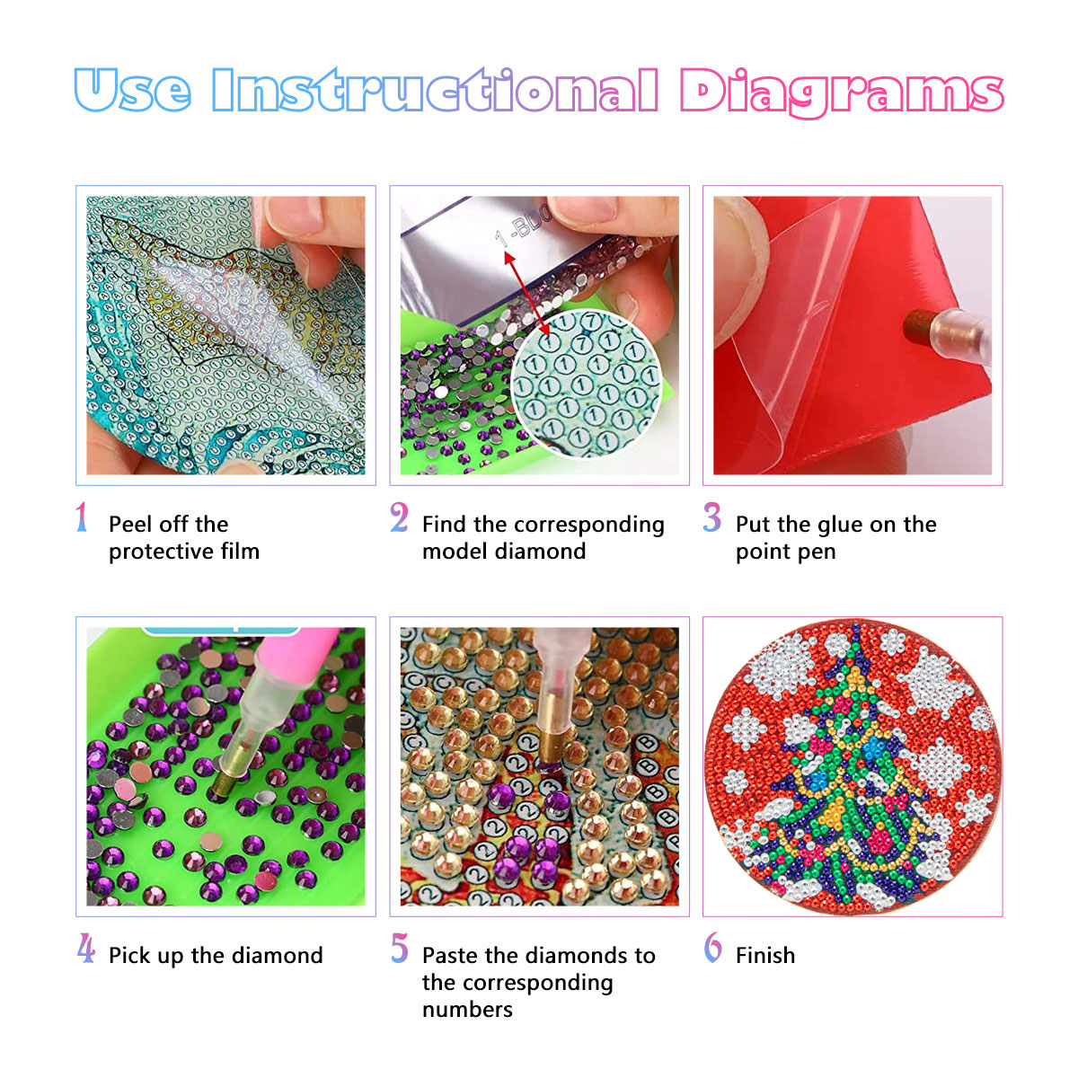 GATYZTORY 6pcs/Set DIY Diamond - Resin Art With Wood review and price
