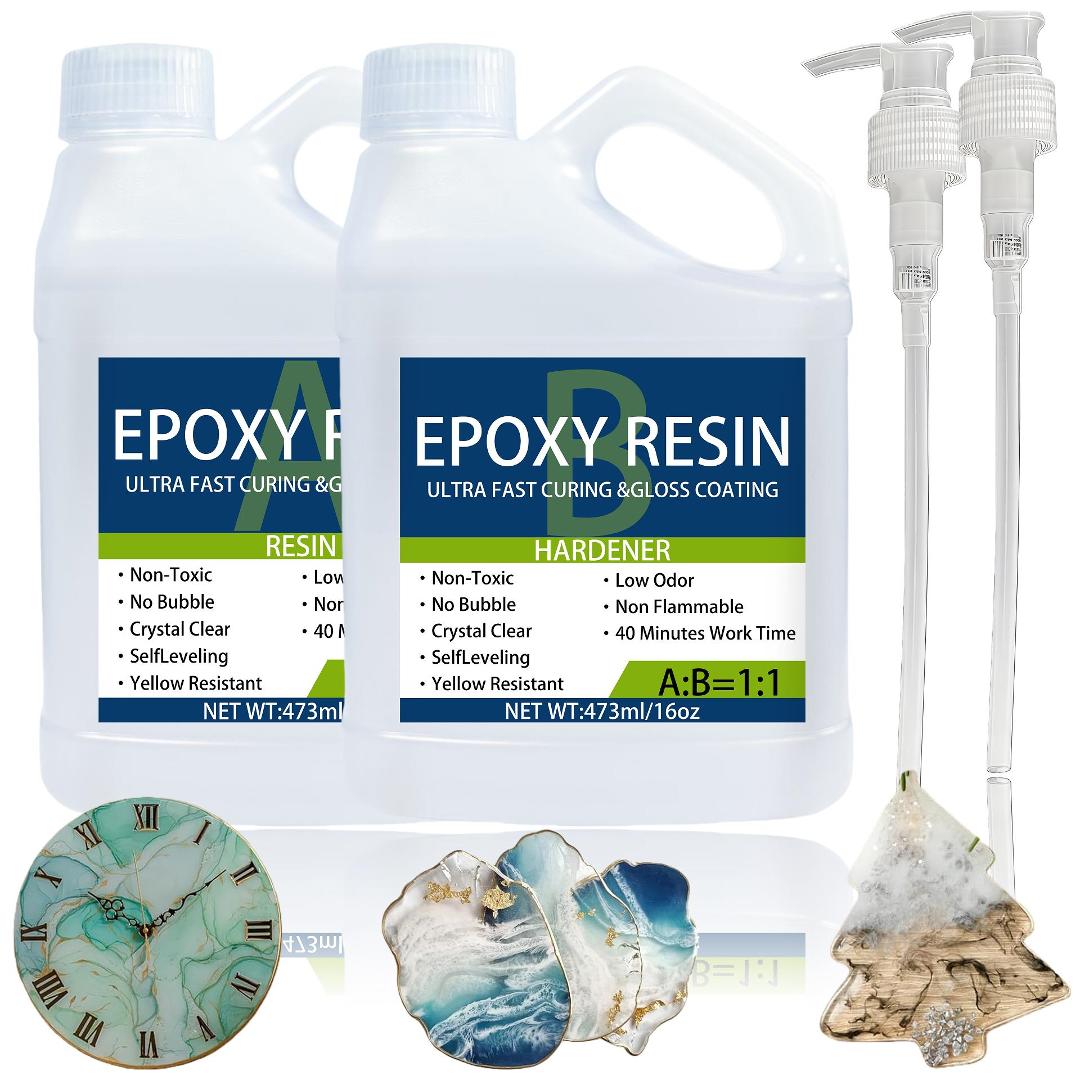 Epoxy Resin Kit 32OZ，Strong, B - Resin Art Ratio review and price
