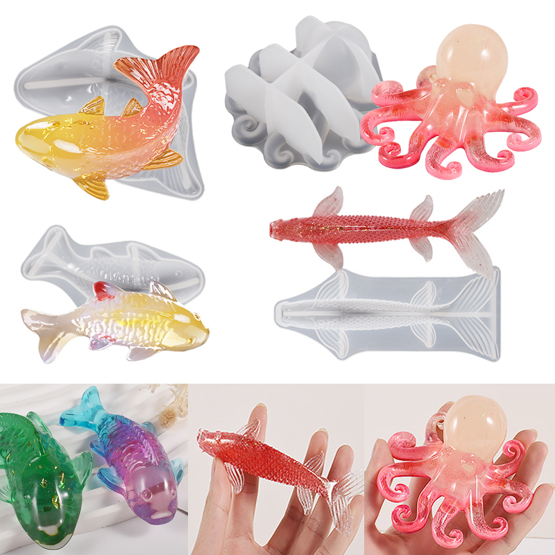 3D Koi Fish Shaped Epoxy Resin - Silicone Mold Ocean review and price