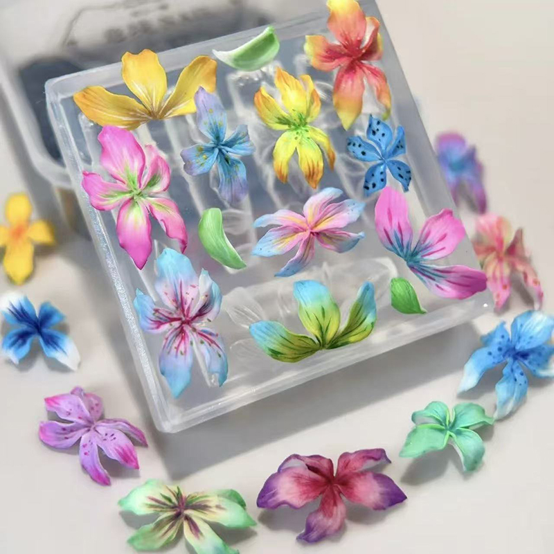 3D Flowers Nail Mold DIY Silic - Resin Art Templates Free review and price
