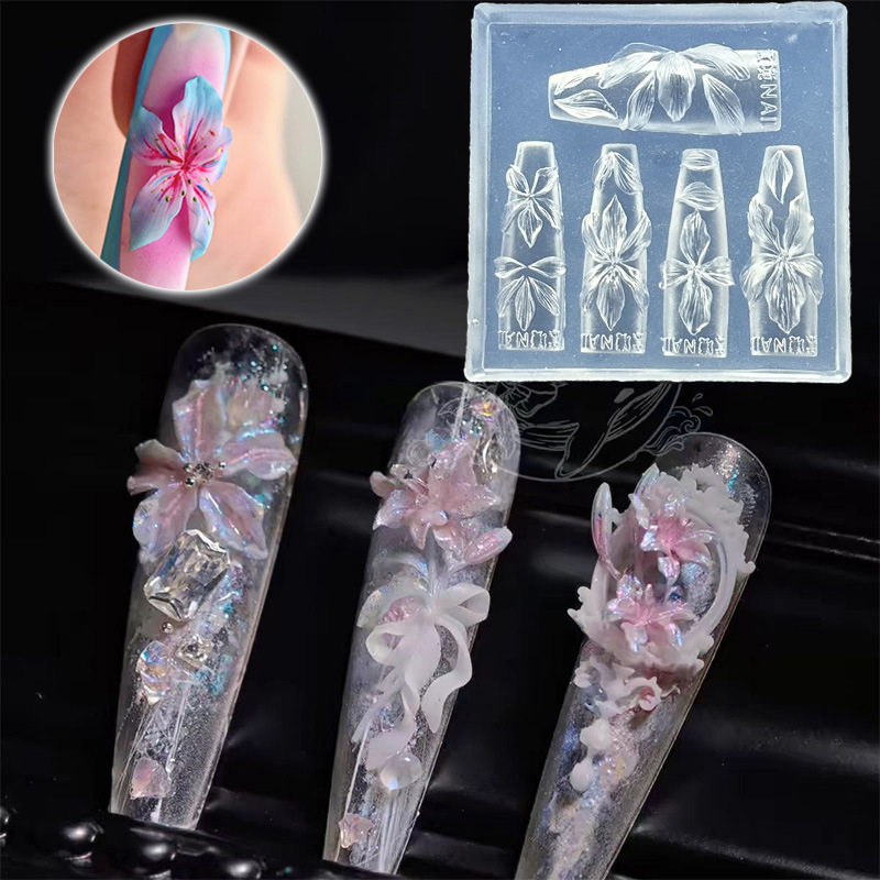 3D Flowers Nail Mold DIY Silic - Resin Art Templates Free review and price