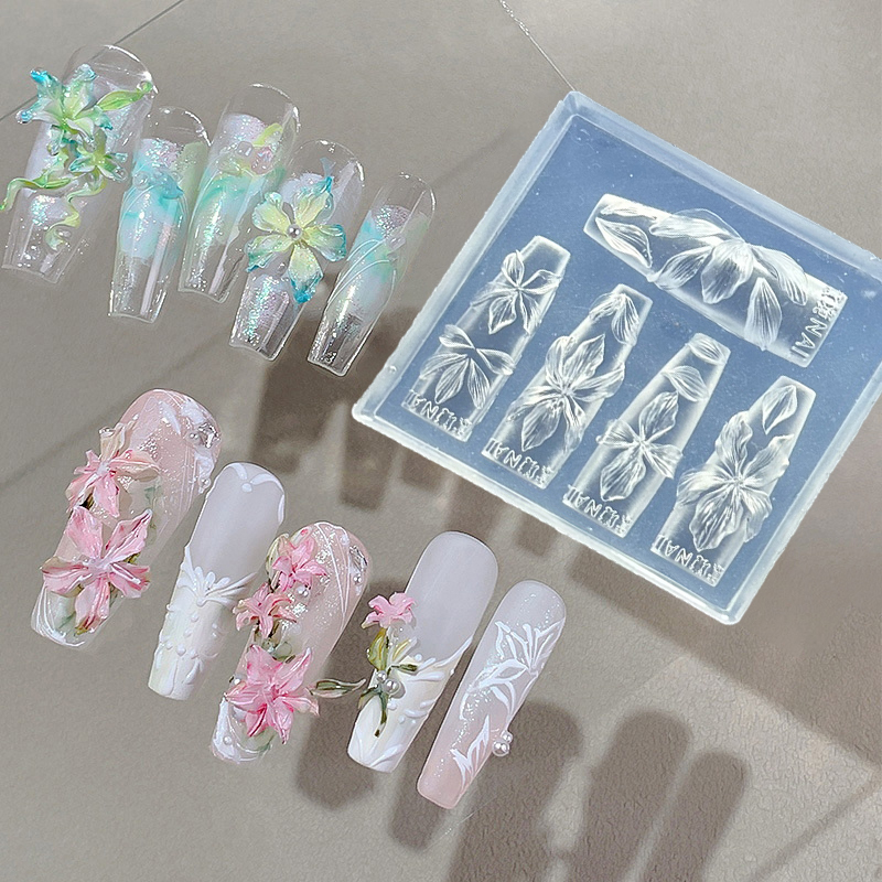 3D Flowers Nail Mold DIY Silic - Resin Art Templates Free review and price