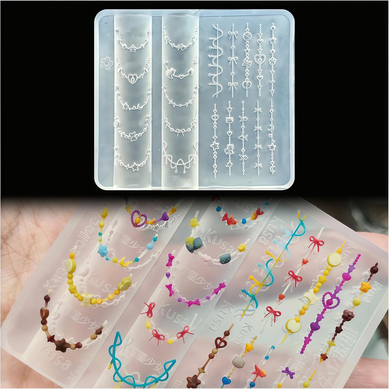3D Bead Necklace Gel Nail Art  - Resin Art Templates Free review and price