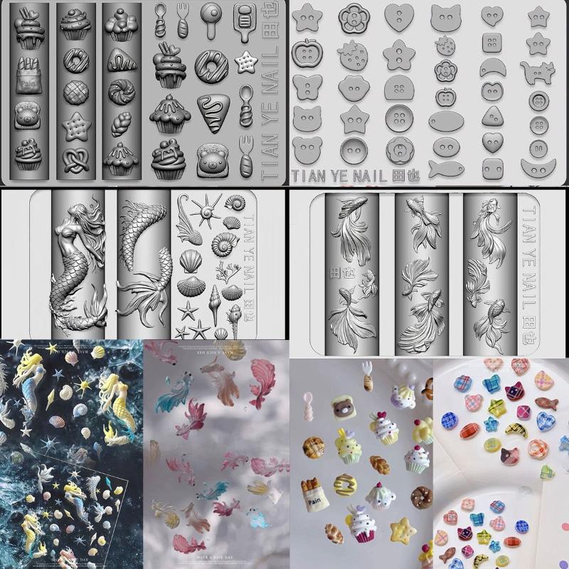 3D Soft Silicone Nail Ocean Me - Resin Art Templates Free review and price