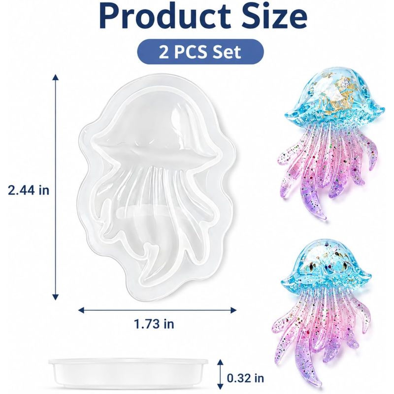 2Set of Jellyfish Resin Molds， - Silicone Mold Ocean review and price