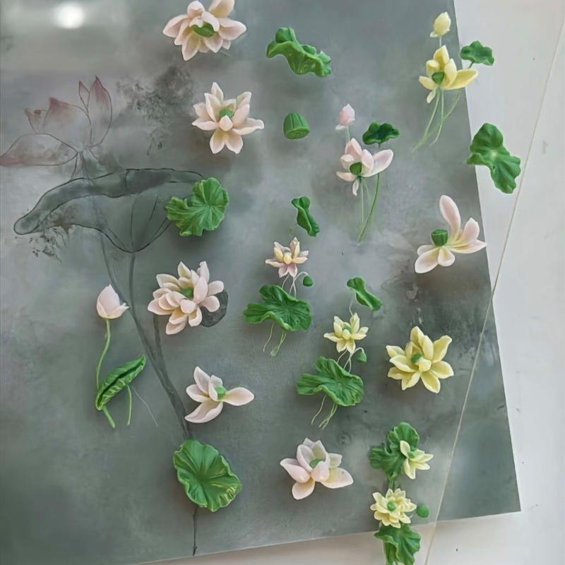 Flowers Series 3D Curved Nail  - Resin Art Templates Free review and price