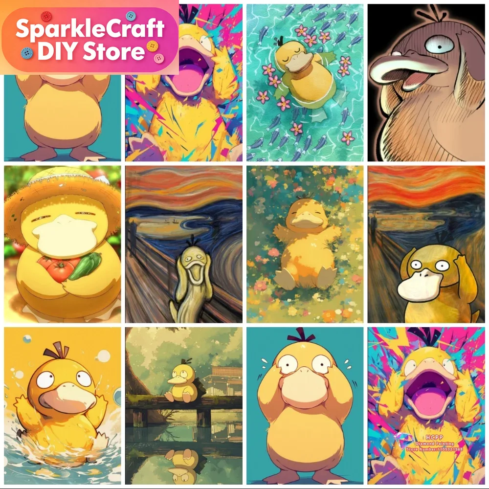 1pc frameless Psyduck Cartoon  - Resin Art Wall Decor review and price