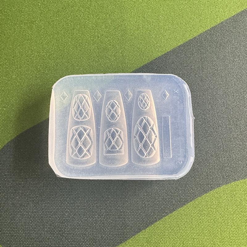 New Silicone Nails Mold Plaid  - Resin Art Templates Free review and price