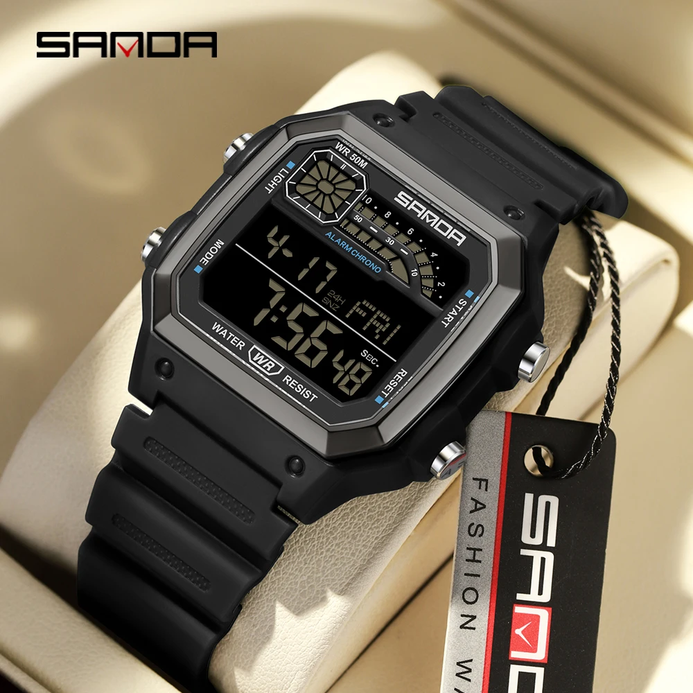 SANDA 6196 Electronic Watch Mu - Resin Art Underwater review and price