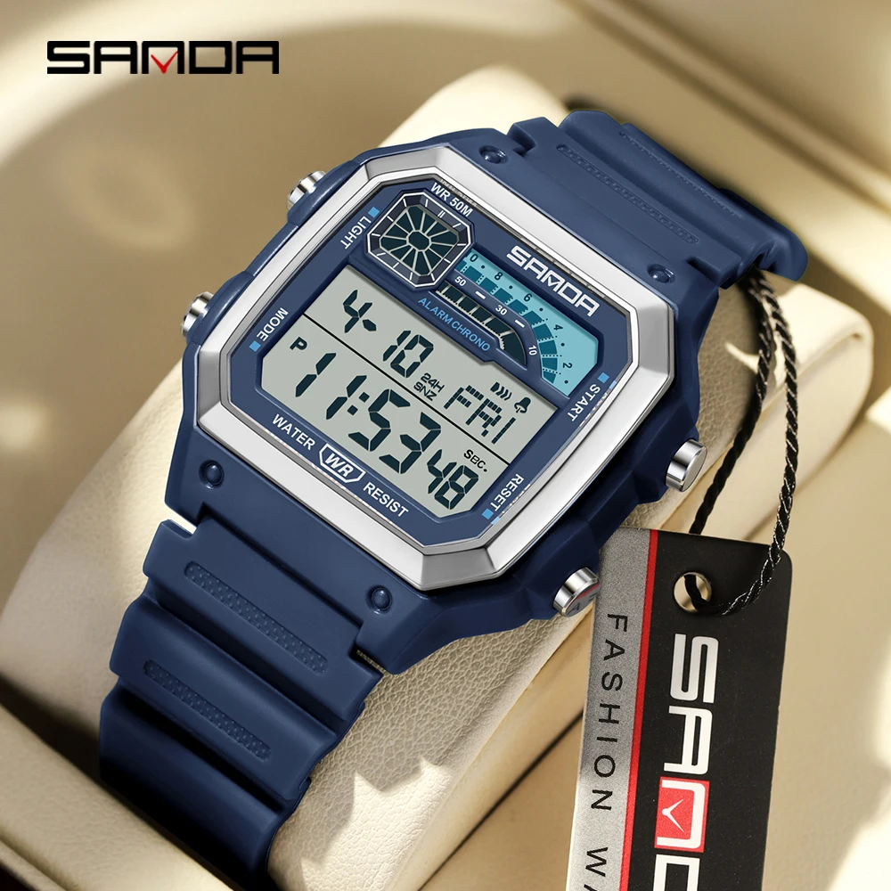 SANDA 6196 Electronic Watch Mu - Resin Art Underwater review and price