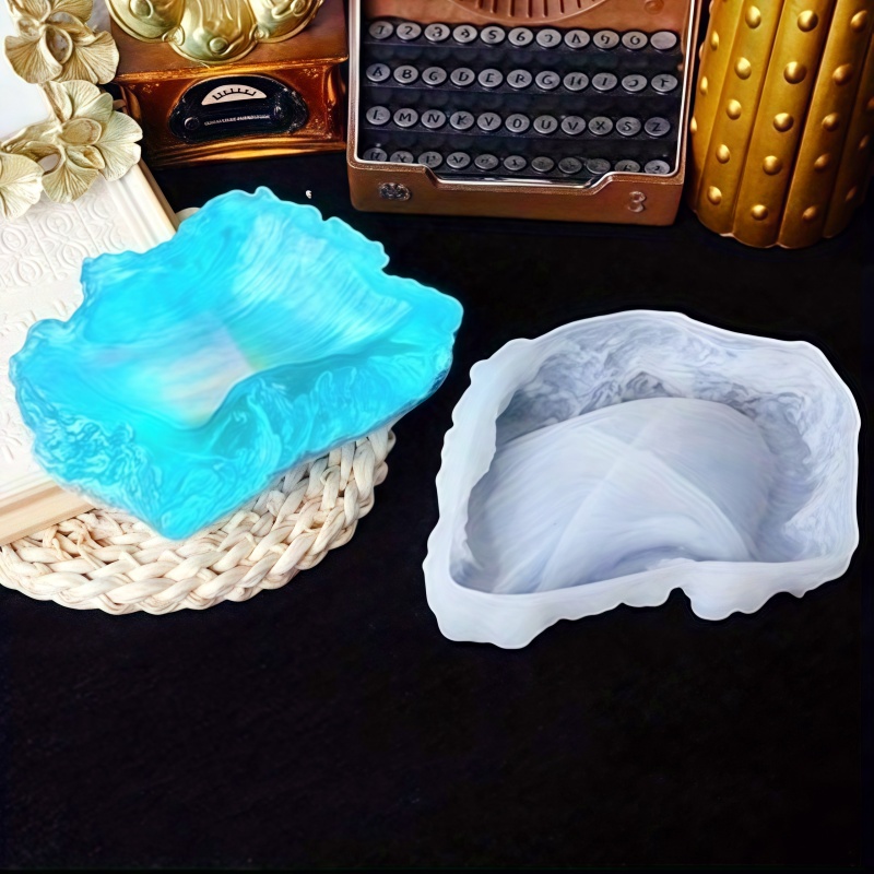 Ocean Wave Design Plate Epoxy  - Resin Art Ring Design review and price