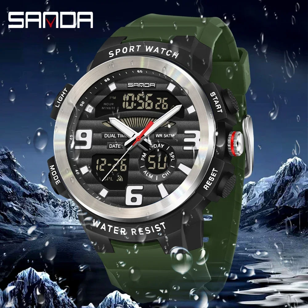 SANDA Multifunction Men Watch  - Resin Art Underwater review and price