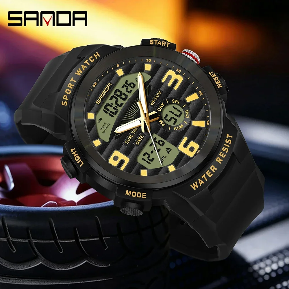 SANDA Multifunction Men Watch  - Resin Art Underwater review and price