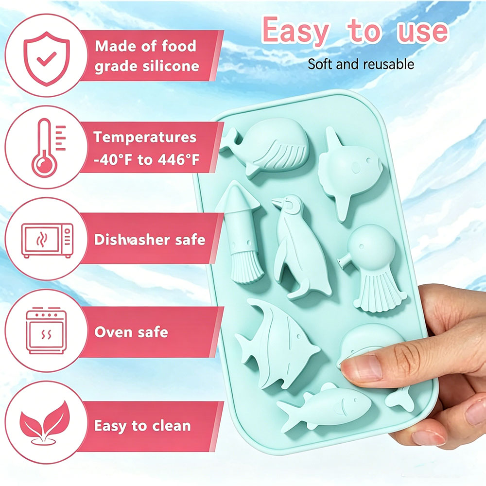 Marine Theme Fondant Mold Ocea - Silicone Mold Ocean review and price